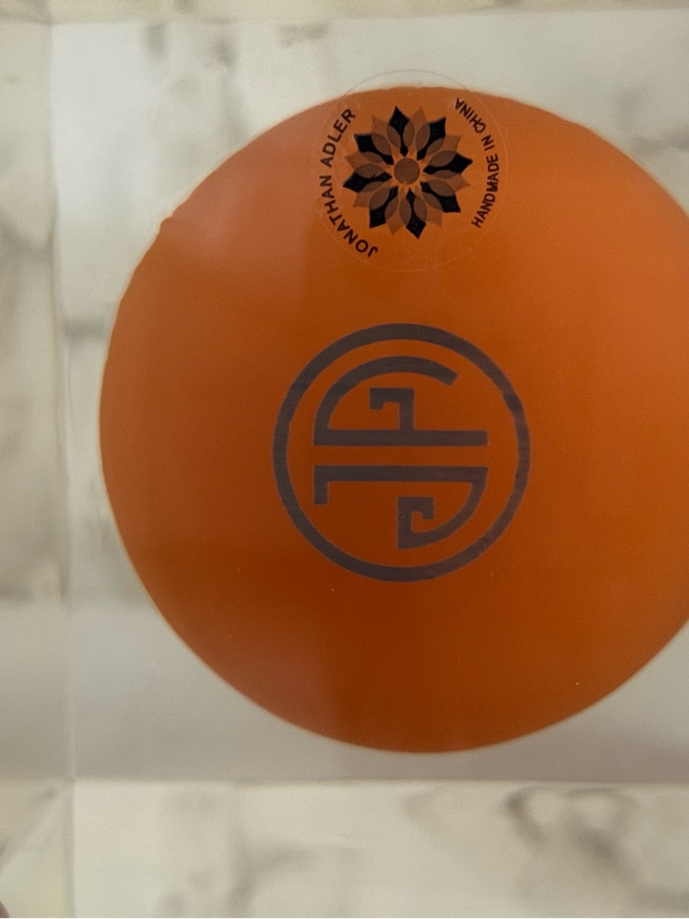 Jonathan Adler Bel Air Mini Scoop Vase Orange - Picture 6 of 7